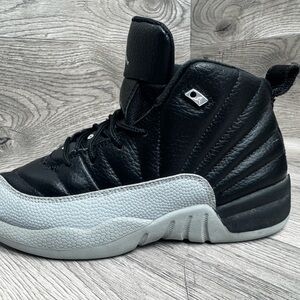 Nike Air Jordan 12 Retro 151186-010 black / wolf grey mid high top shoes 3Y